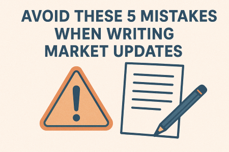 Avoid These 5 Mistakes When Writing Market Updates